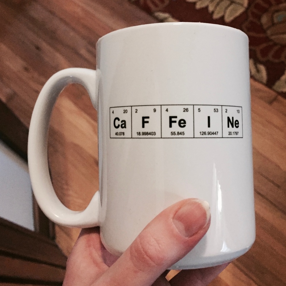 Caffeine Mug Imperfect Seconds, Periodic Table Mug